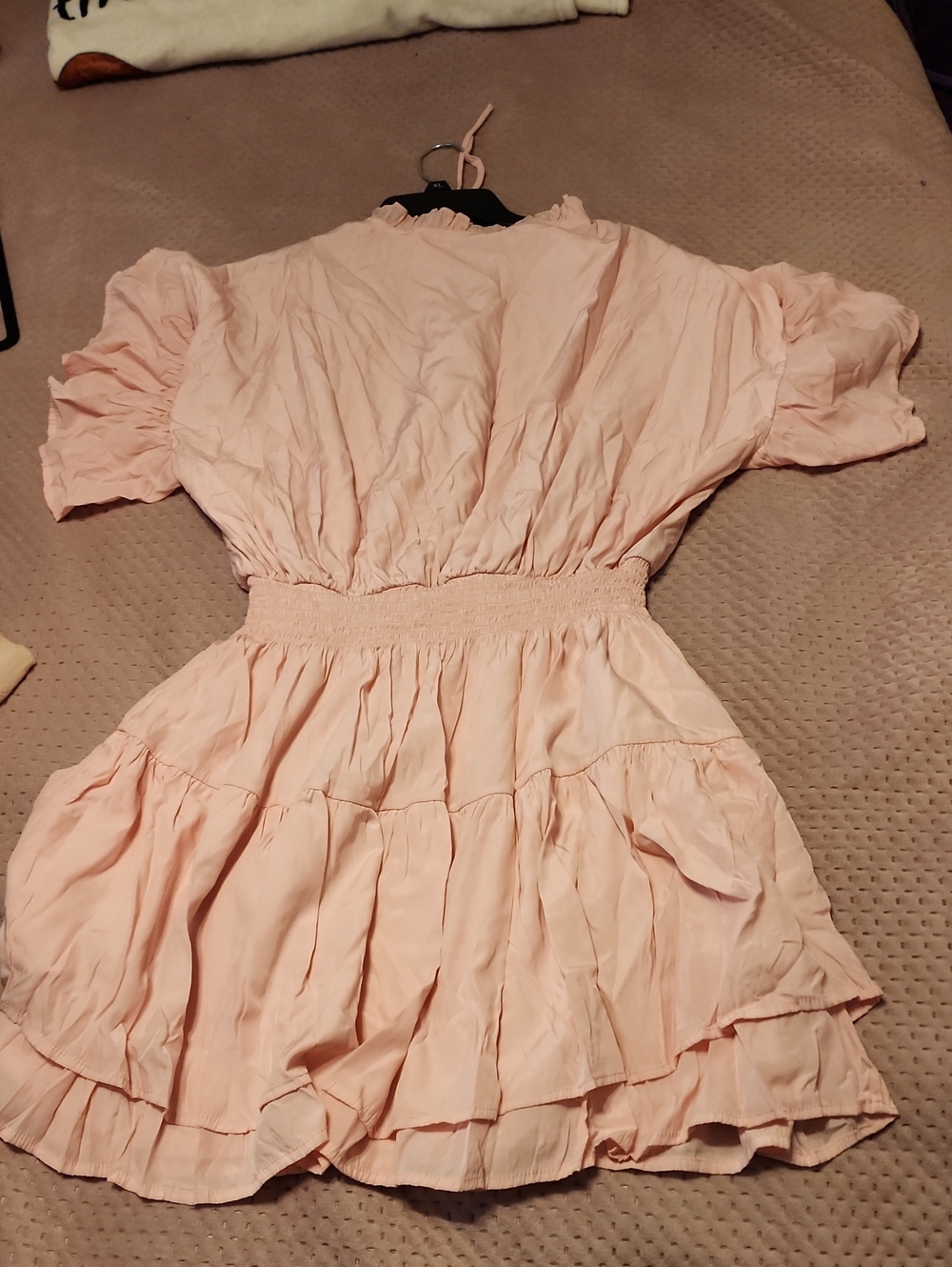 Macy's Light Pink Smocked-Waist Tiered Ruffle Dress for Girls